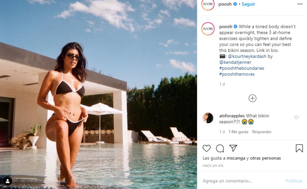 Kourtney Kardashian presume sus curvas y habla de su aumento de peso
