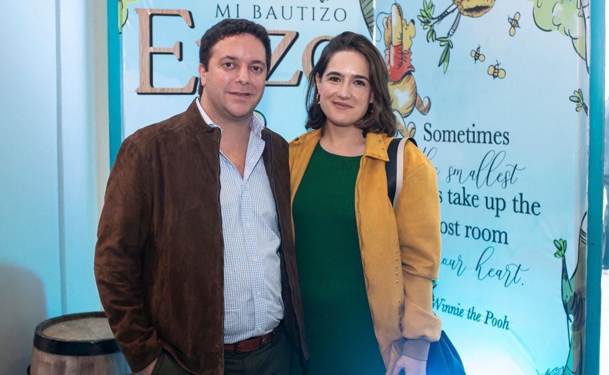 Santiago Cervantes y Christine Putter en el bautizo de Enzo, hijo de Alejandro Etienne y Jessica Nassar / Foto: Esteban Torreblanca