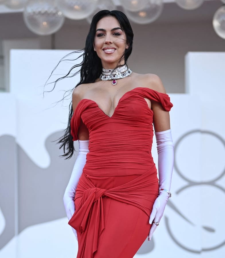 Georgina Rodríguez en el Festival de Venecia 2023 / AFP