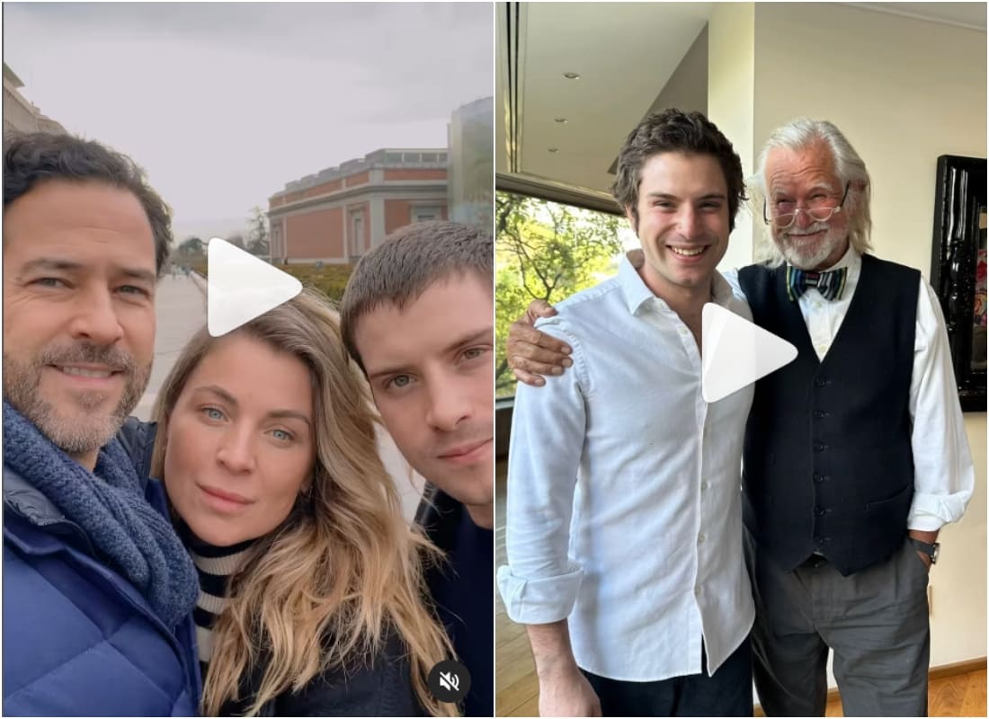Ludwika Paleta con su esposo Emiliano Salinas y su hijo Nicolás - El músico Zbigniew Paleta con su nieto Nicolás / Foto: Instagram