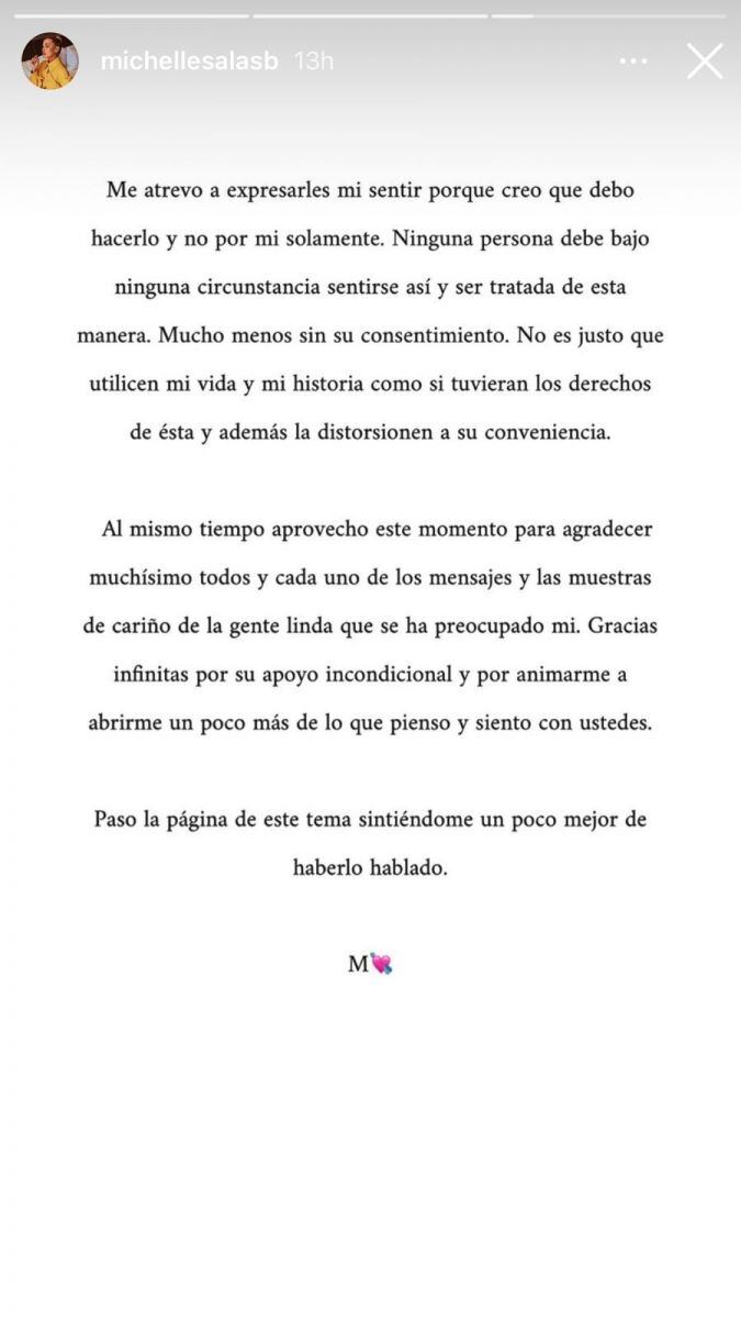 Michelle Salas reclama a Luis Miguel por sexualizarla en la serie