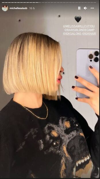 Michelle Salas sorprende con un corte bob y muy rubio