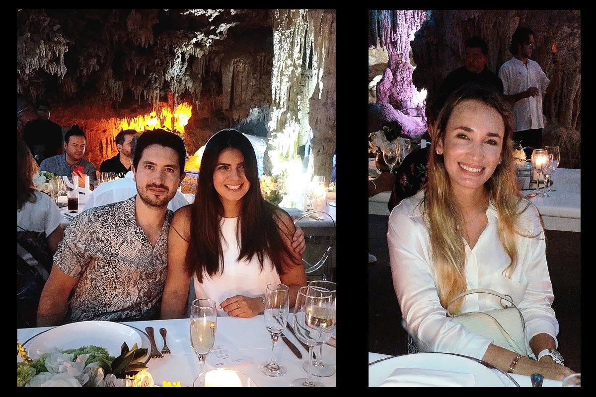 Alejandro y Krystabel Garza y Sheila Maliani. (Foto: Especial)