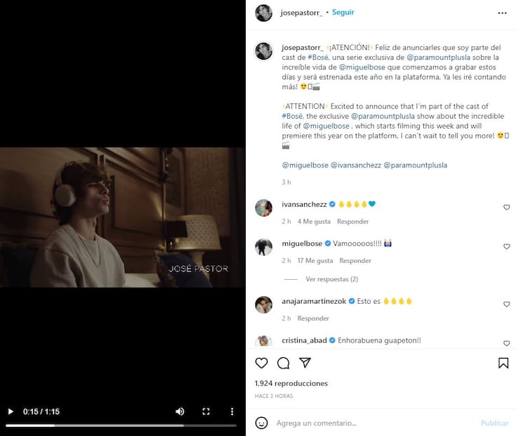Miguel Bosé estrena avance de su serie y revela a los actores que participan