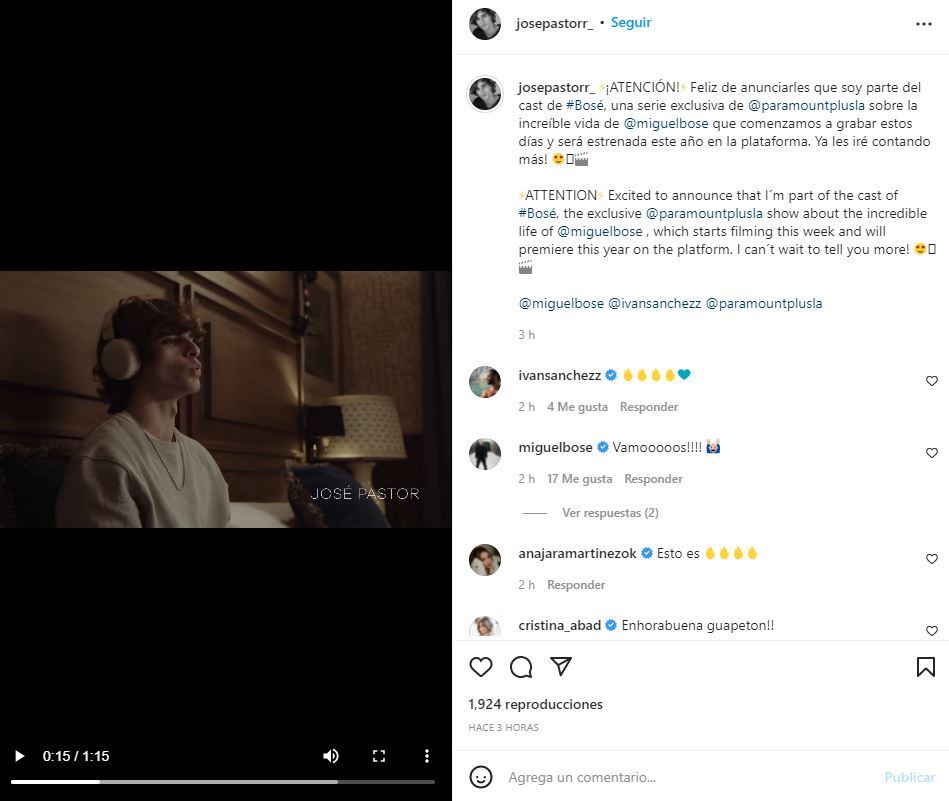 Miguel Bosé estrena avance de su serie y revela a los actores que participan