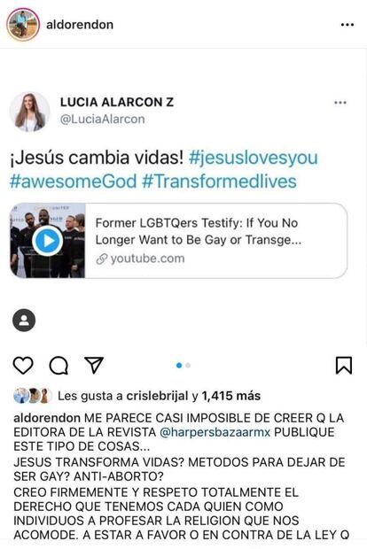 Lucía Alarcón, editora de Harper’s Bazaar México, envuelta en el escándalo