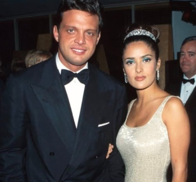 Salma Hayek y Luis Miguel en la 69 alfombra roja de los Oscar / Foto: Instagram