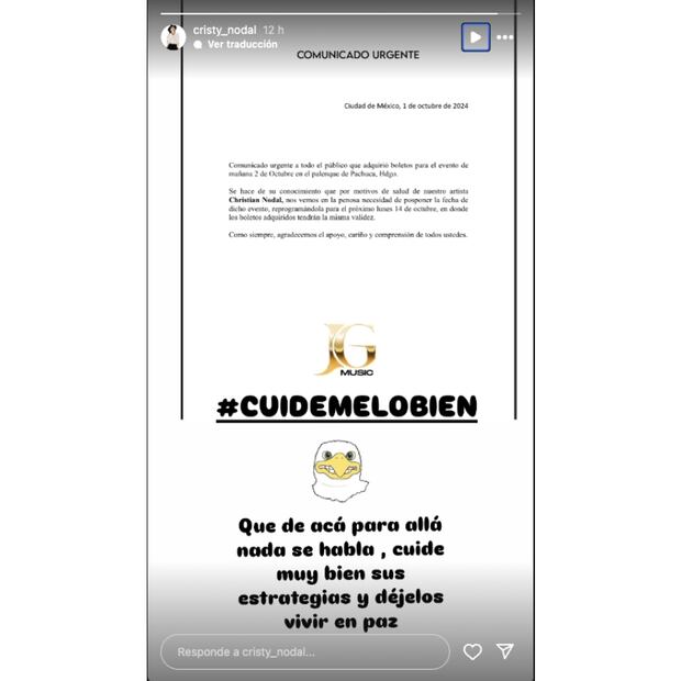 El mensaje de Cristy, mamá de Christian Nodal / Foto: Captura de pantalla