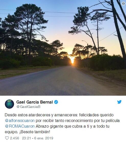 Los famosos celebran el triunfo de Alfonso Cuarón y “Roma” en los Golden Globes