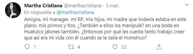 Martha Cristiana habla sobre la violencia que vivió en su matrimonio 