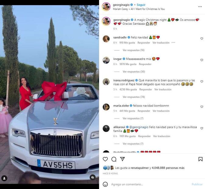 Georgina Rodríguez cura las penas de Cristiano Ronaldo con un impresionante Rolls-Royce