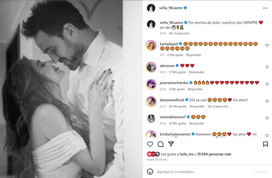 Sofía Castro y su prometido Pablo Bernot / Fotos: Instagram