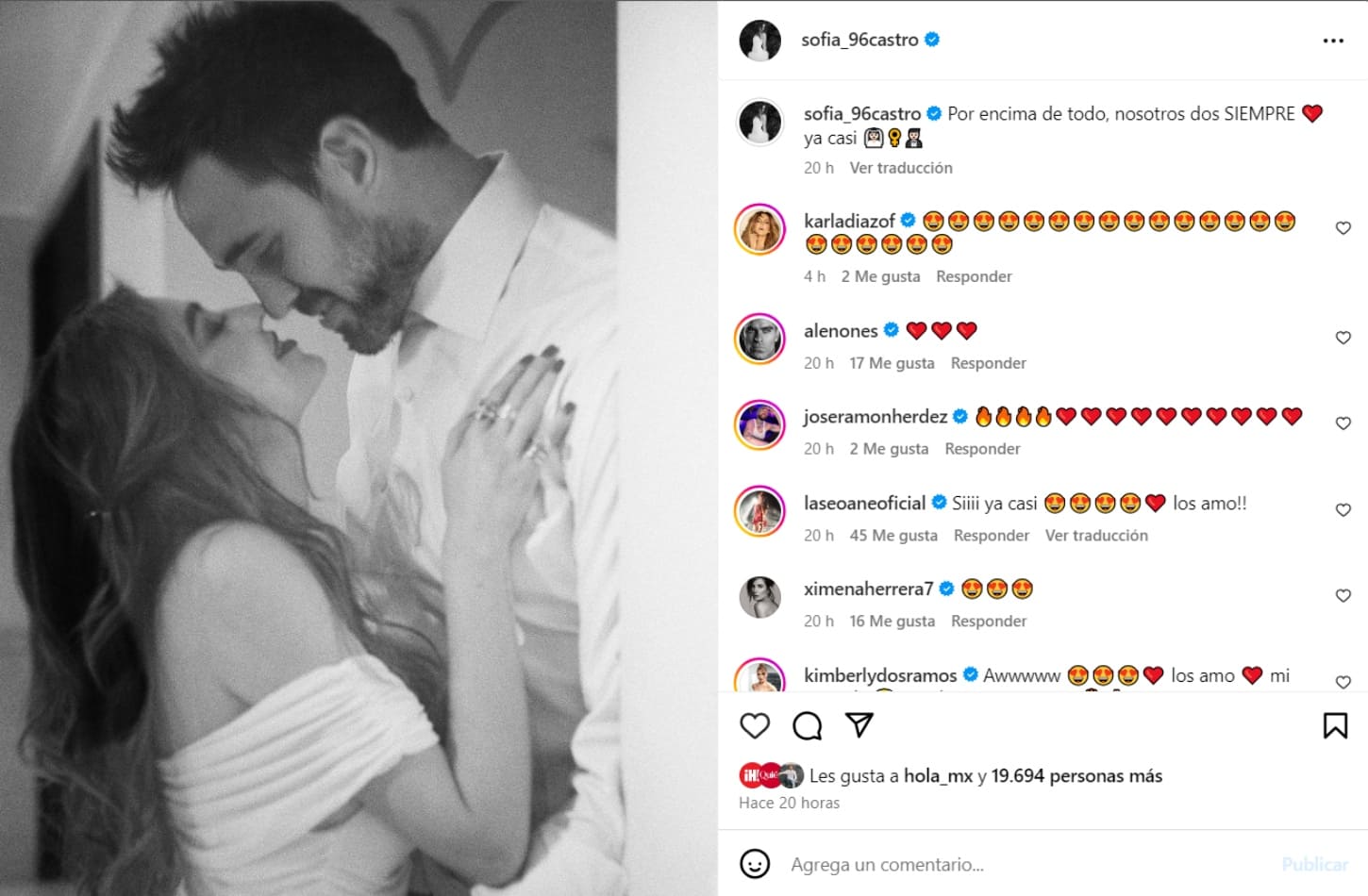 Sofía Castro y su prometido Pablo Bernot / Fotos: Instagram