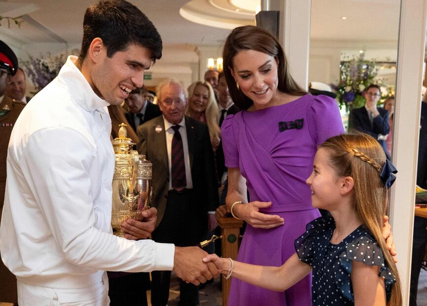 La princesa Charlotte delató que Carlos Alcaraz era su favorito para llevarse el triunfo / Foto: AFP