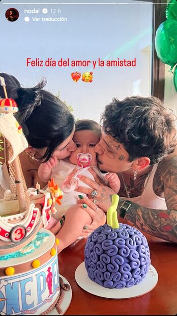 Christian Nodal junto a su familia/Instagram.