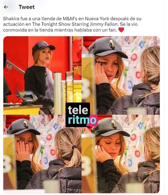 Shakira sí llora, la captan devastada en una tienda de Nueva York