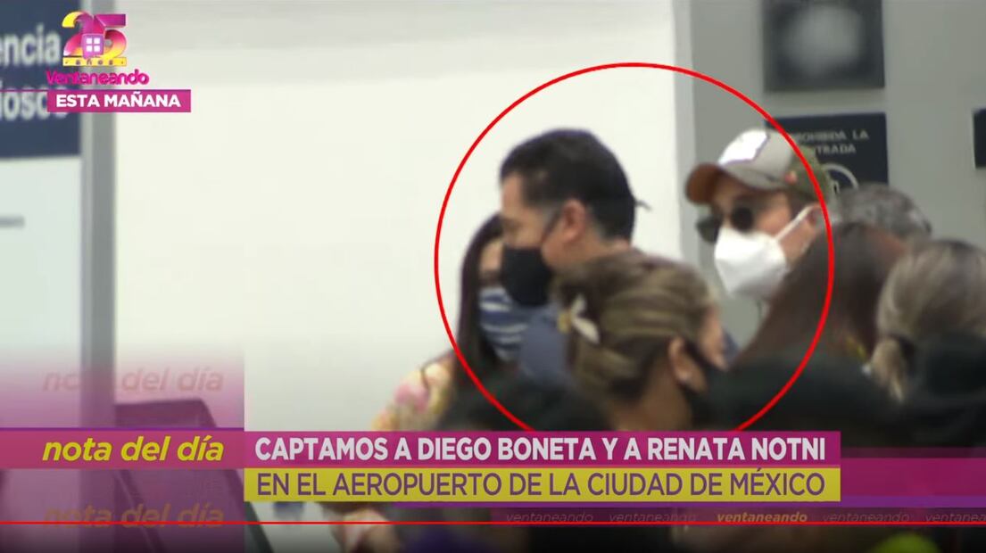 Captan a Diego Boneta y Renata Notni juntos en el Aeropuerto