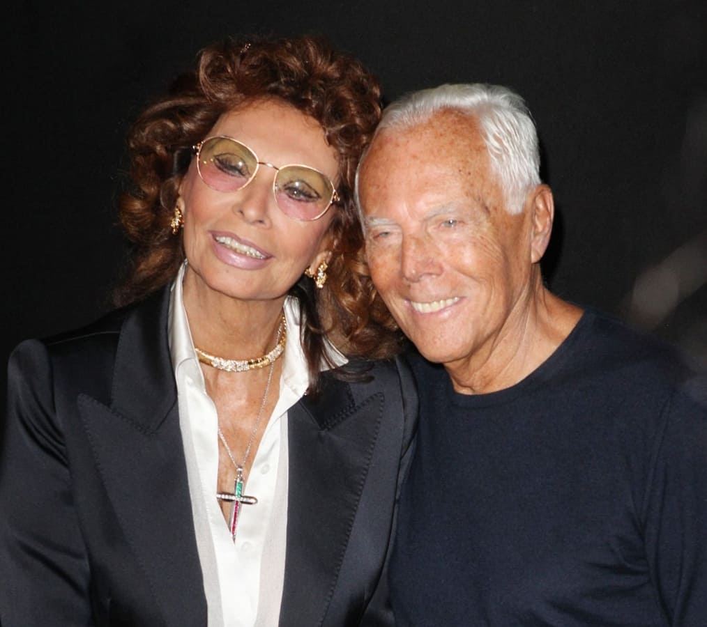Sophia Lauren y Giorgio Armani / Foto: Getty Images