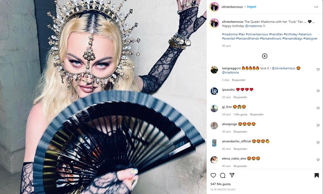 Madonna y Beyoncé prefieren el abanico, el arma elegante para combatir el calor