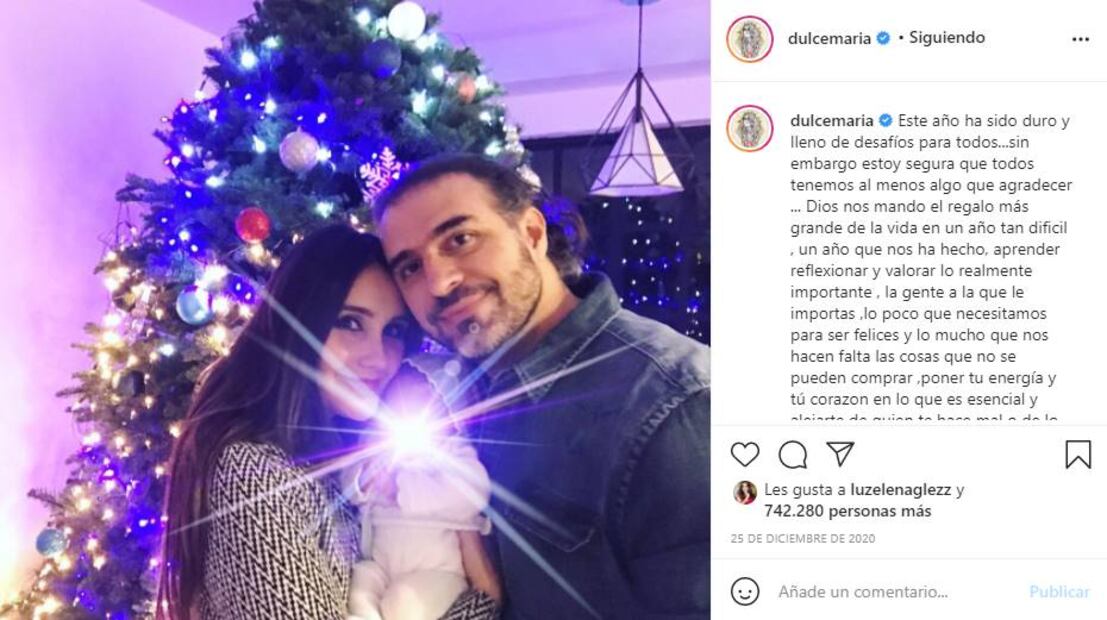 Dulce María comparte tierna foto de su bebé ¡está más feliz que nunca!
