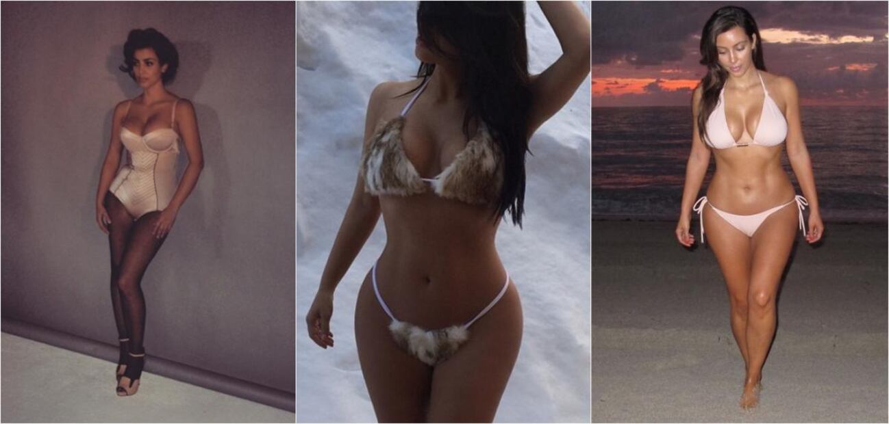 Así se veía Kim Kardashian sin curvas 