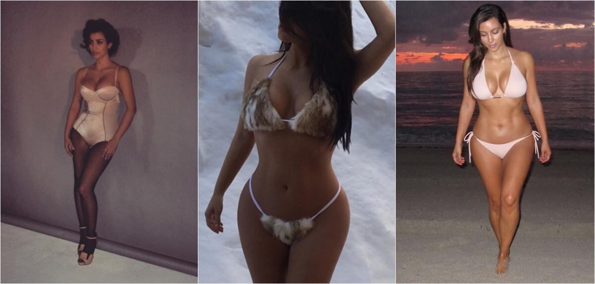 Así se veía Kim Kardashian sin curvas 