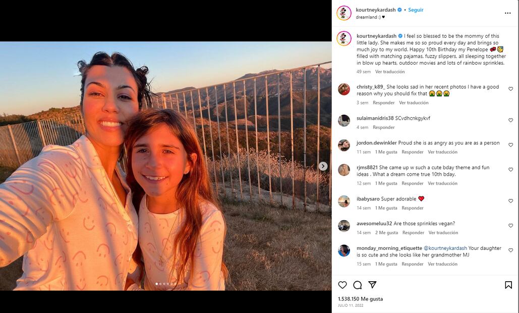 Penélope Scotland Disick nació el 8 de julio de 2012 / Instagram
