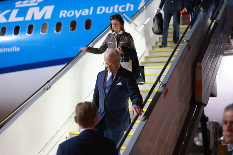 Gustavo y Silvia de Suecia arribo a la CDMX/