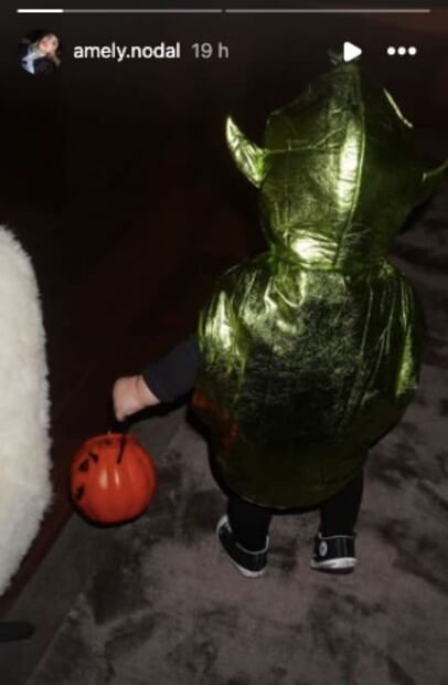 Amel, el sobrinito de Christian Nodal, en Halloween / Foto: Instagram