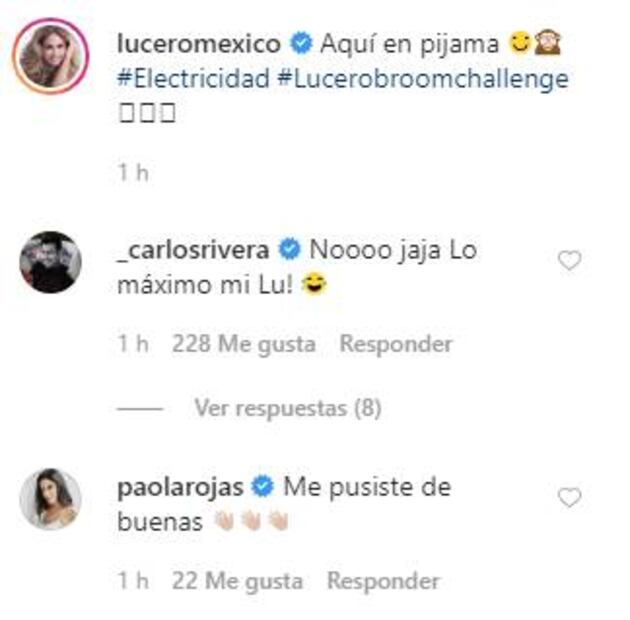 Video: Lucero en pijama, sin maquillaje y con escoba en mano ¡cantando! 
