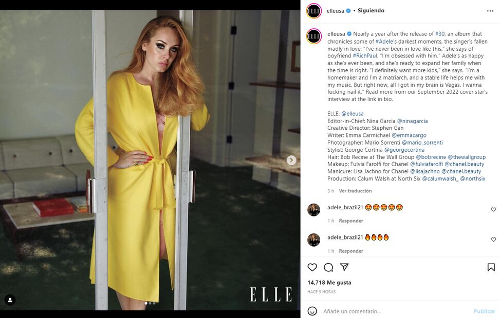 Adele revela estar obsesionada con Rich Paul, su novio