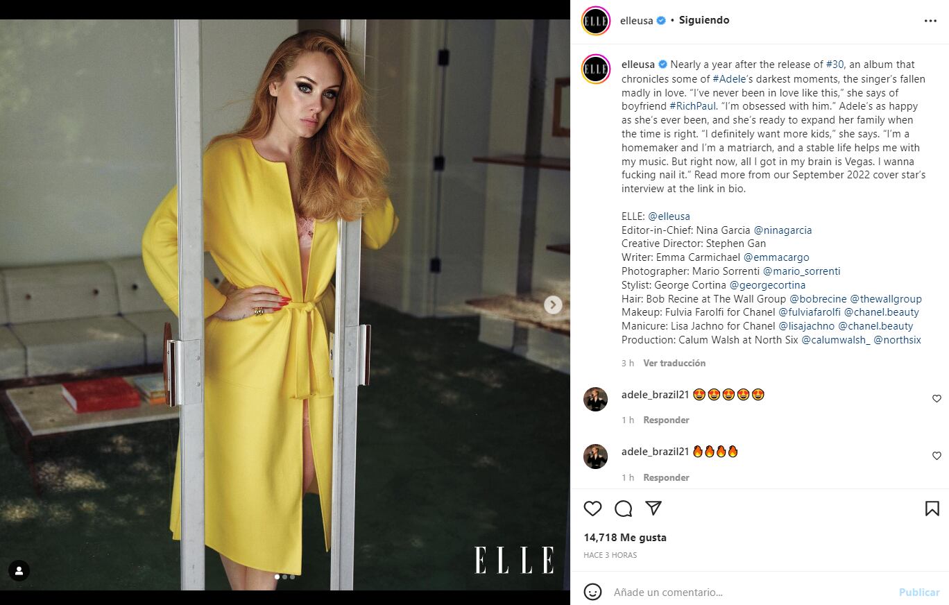 Adele revela estar obsesionada con Rich Paul, su novio