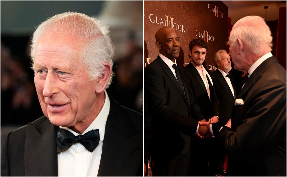 El rey Carlos III en la premiere de "Gladiador II" / Foto: AP - AFP