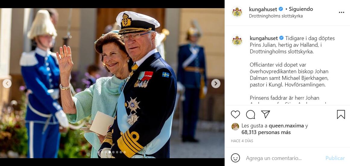 ¿Qué pasó en el bautizo de Julián de Suecia que provocó el espanto de la reina Silvia?