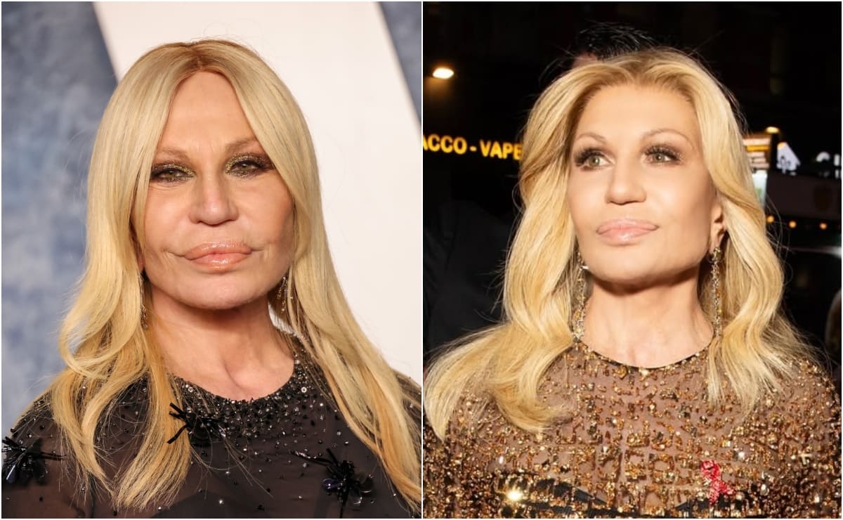 Donatella Versace en 2023 y 2024 / Fotos: Getty Images - Instagram