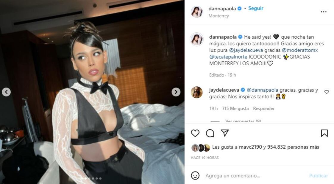 Danna Paola impacta con un sexy bralette de Prada