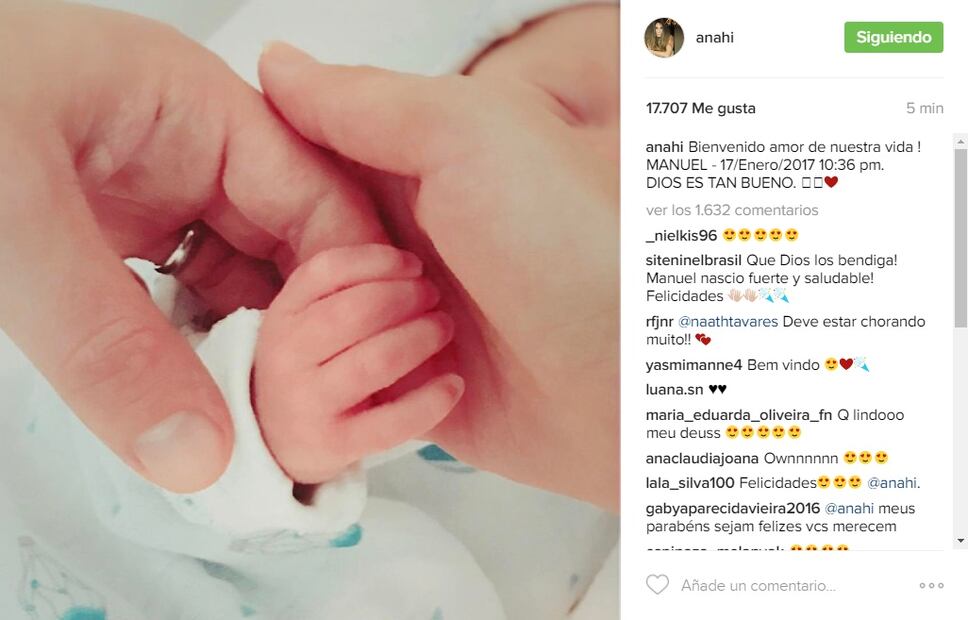Nace el primer hijo de Anahí y Manuel Velasco 