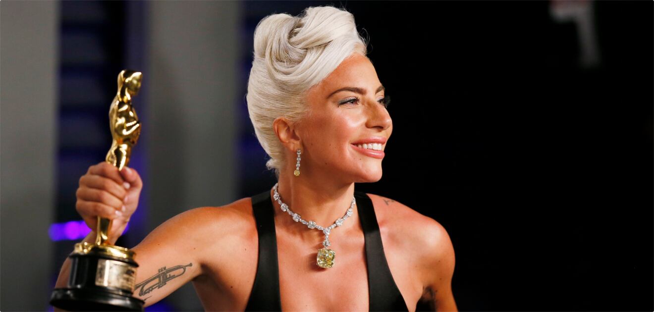 Lady Gaga usó la joya que Jean Schlumberger creó para Audrey Hepburn