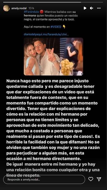 Christian Nodal: Su hermana estalla contra la calumnia y desinformación