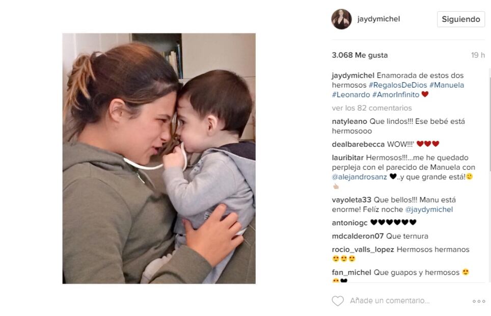 La primera foto de Manuela Sanz, hija de Alejandro Sanz, con su hermano Leonardo Márquez