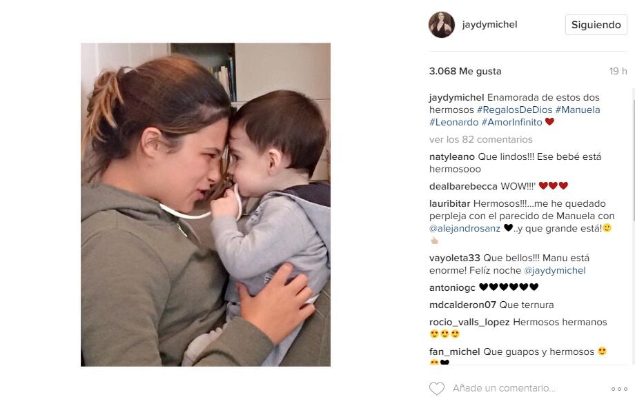 La primera foto de Manuela Sanz, hija de Alejandro Sanz, con su hermano Leonardo Márquez