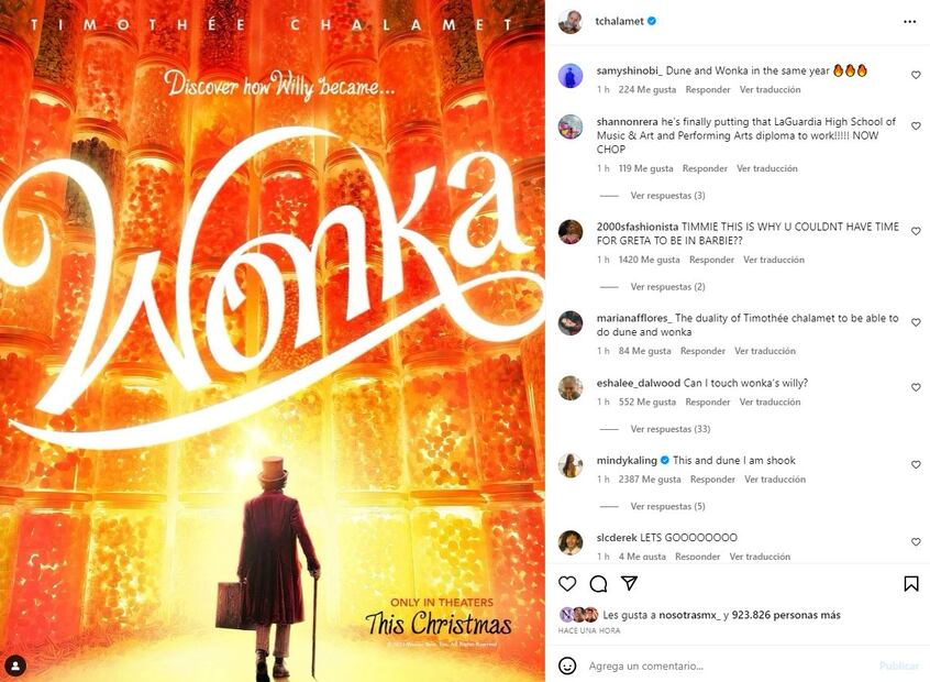 Poster de la nueva película de Willy Wonka / Instagram