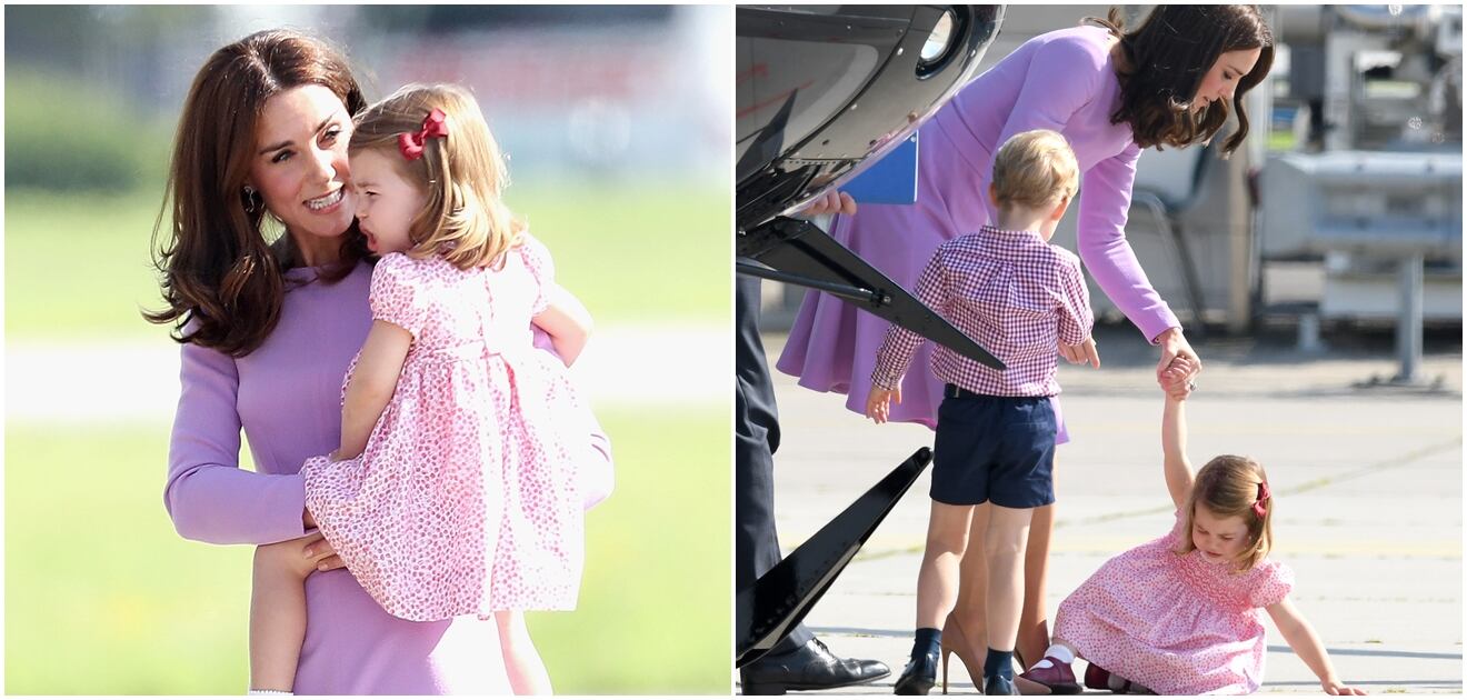 <p>La princesita Charlotte no pudo más, y como cualquier niña de dos años se soltó a llorar <strong>(Fotos: Getty)</strong></p>

