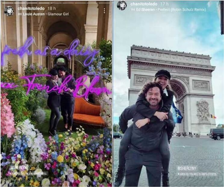 Sherlyn recorre París con su hijo André y su nuevo novio que es político