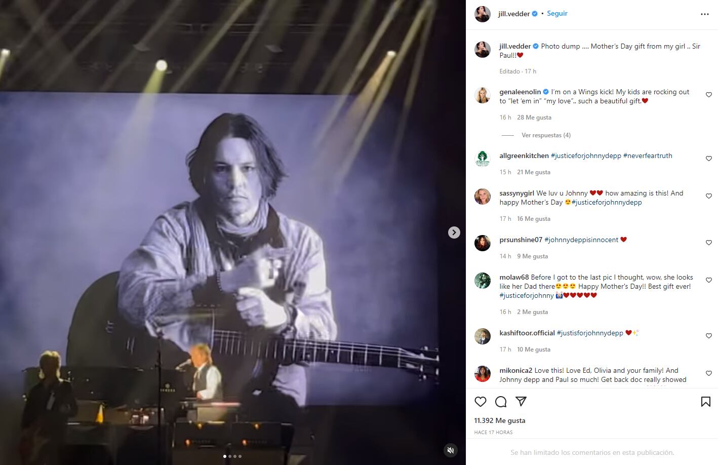 En pleno concierto, Paul McCartney proyecta imagen de Johnny Depp en medio de juicio contra Amber Heard