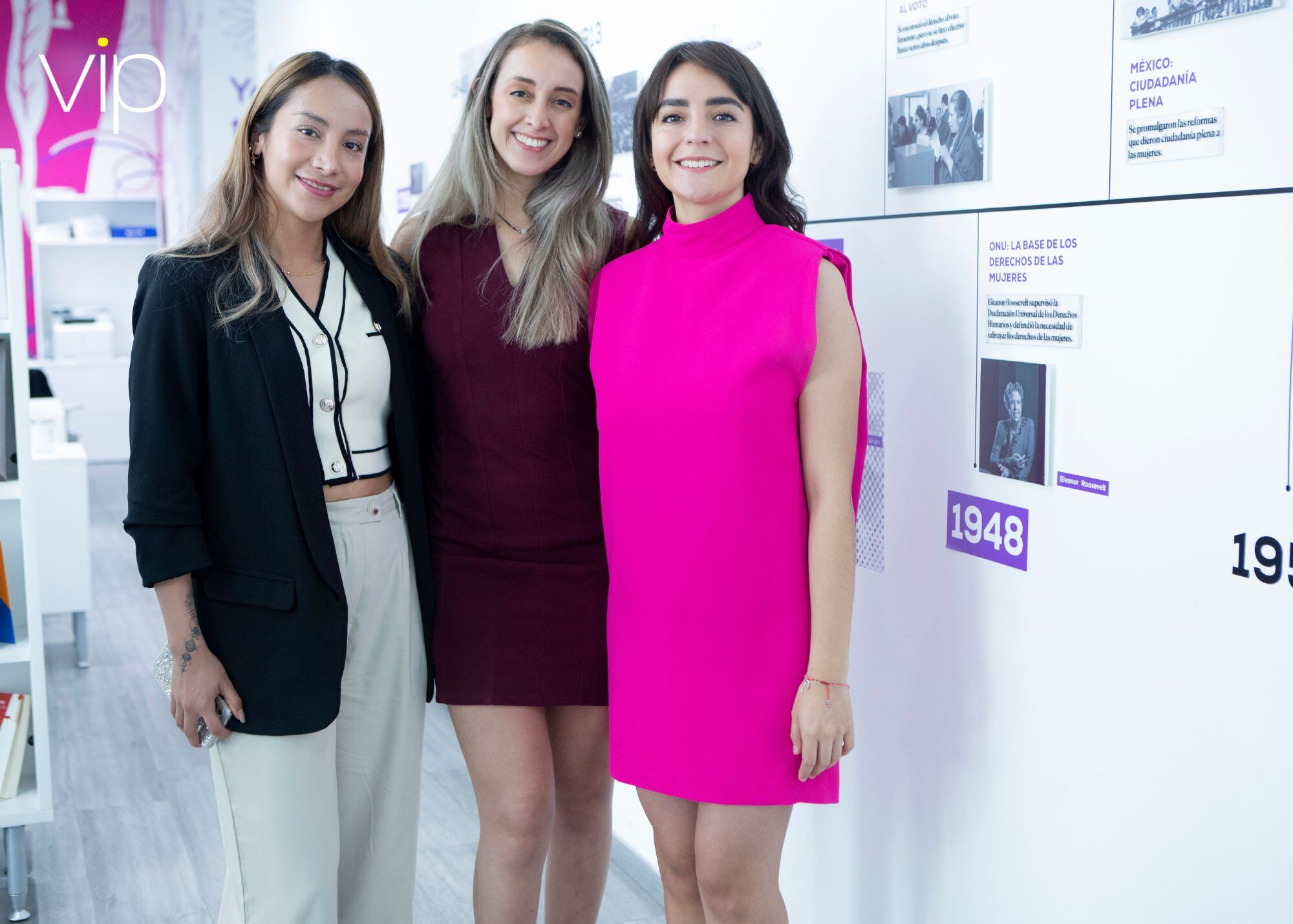 Gussel Rodríguez, Andrea Victórica y Regina Diez Barroso. (Foto: Karla Gómez)