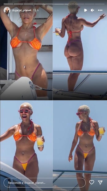 Doja Cat lució su belleza en el mar de México / Instagram