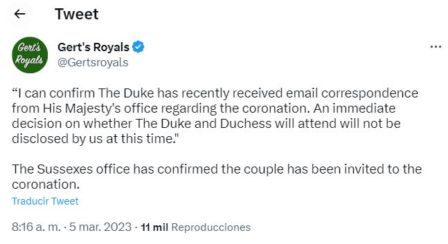 ¡Ya es oficial! Carlos III invita al príncipe Harry y Meghan Markle a su coronación