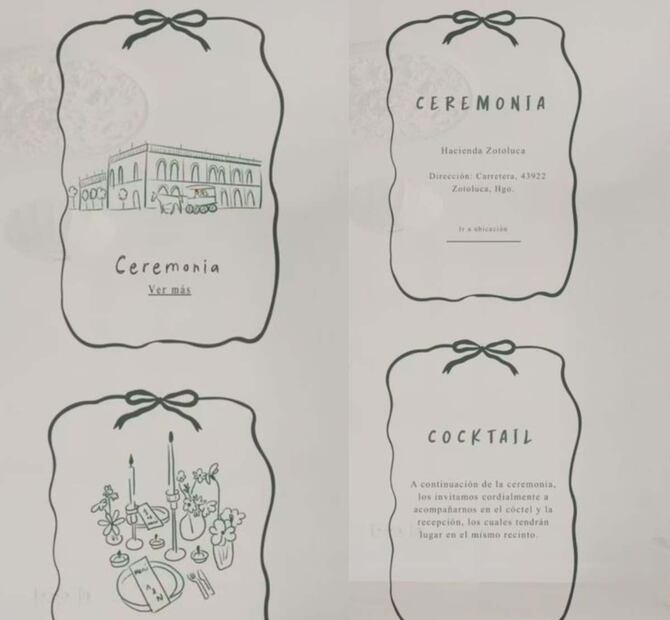 Así es la invitación a la boda de Ale Capetillo / Foto: Instagram