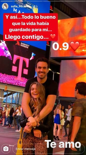 Sofía Castro celebra en Instagram 9 meses de noviazgo con Pablo Bernot
